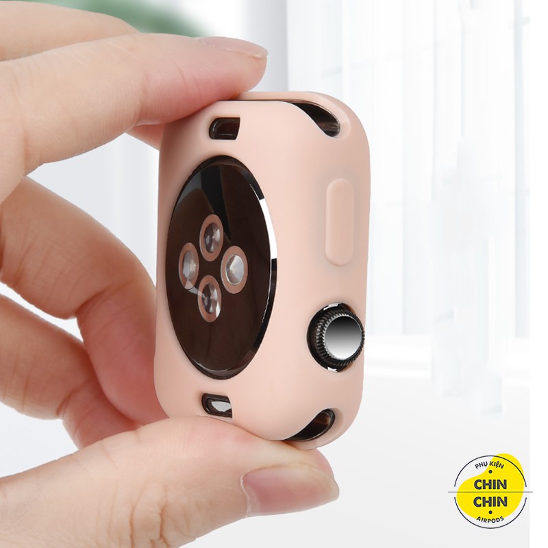 Ốp Bảo Vệ Mặt Đồng Hồ Thông Minh Apple Watch Series SE/6/5/4/3/2/1 Bằng Silicone Full Size 38/40/42/44mm - Chinchin Case