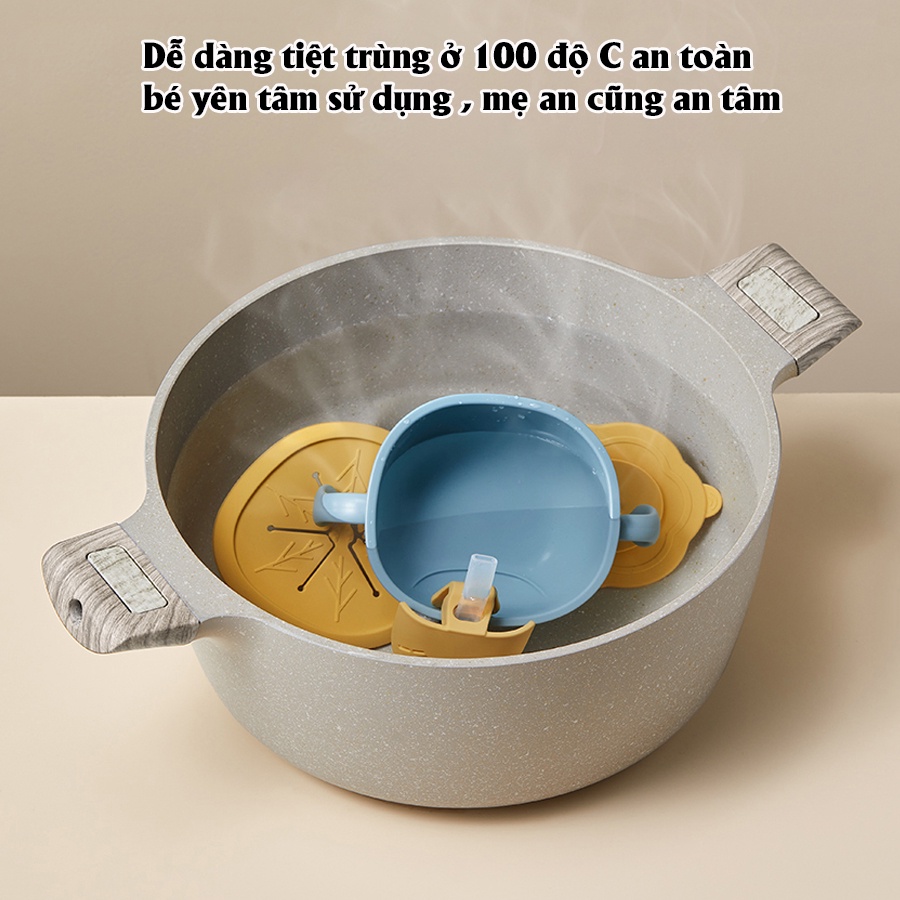 Bát ăn dặm 3 trong 1 cho bé AAG3005 có ống hút và đế chống đổ tiện lợi