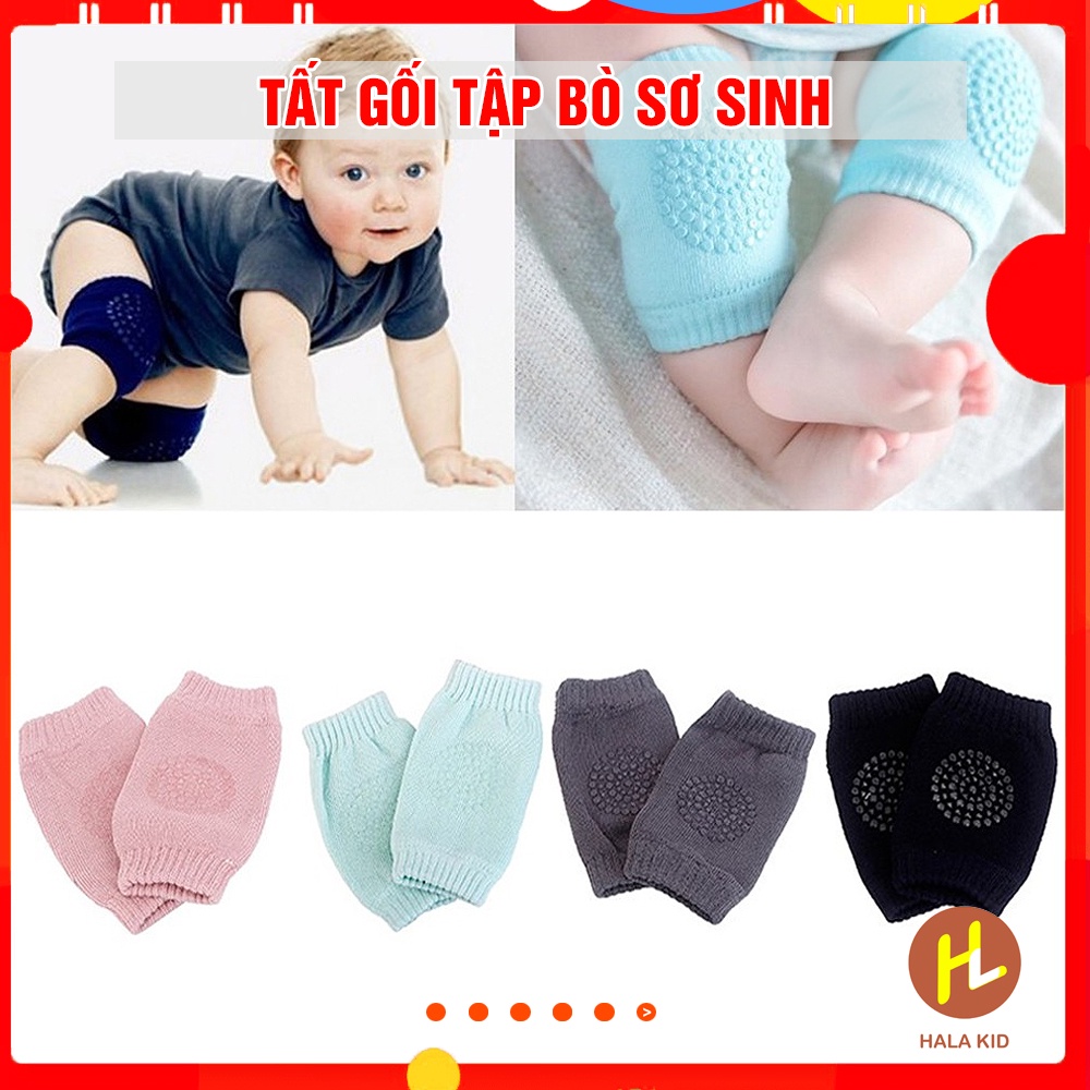 Tất gối tập bò chống trượt cho bé sơ sinh (0 - 7 kg)- Lót Dày Dặn, Êm Ái
