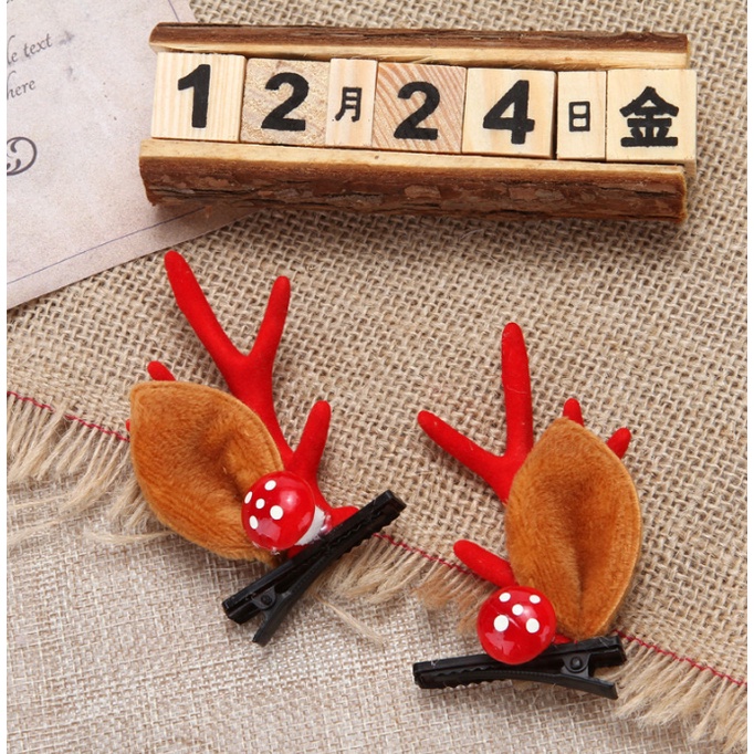 Kẹp tóc xinh cho mùa Giáng Sinh Noel