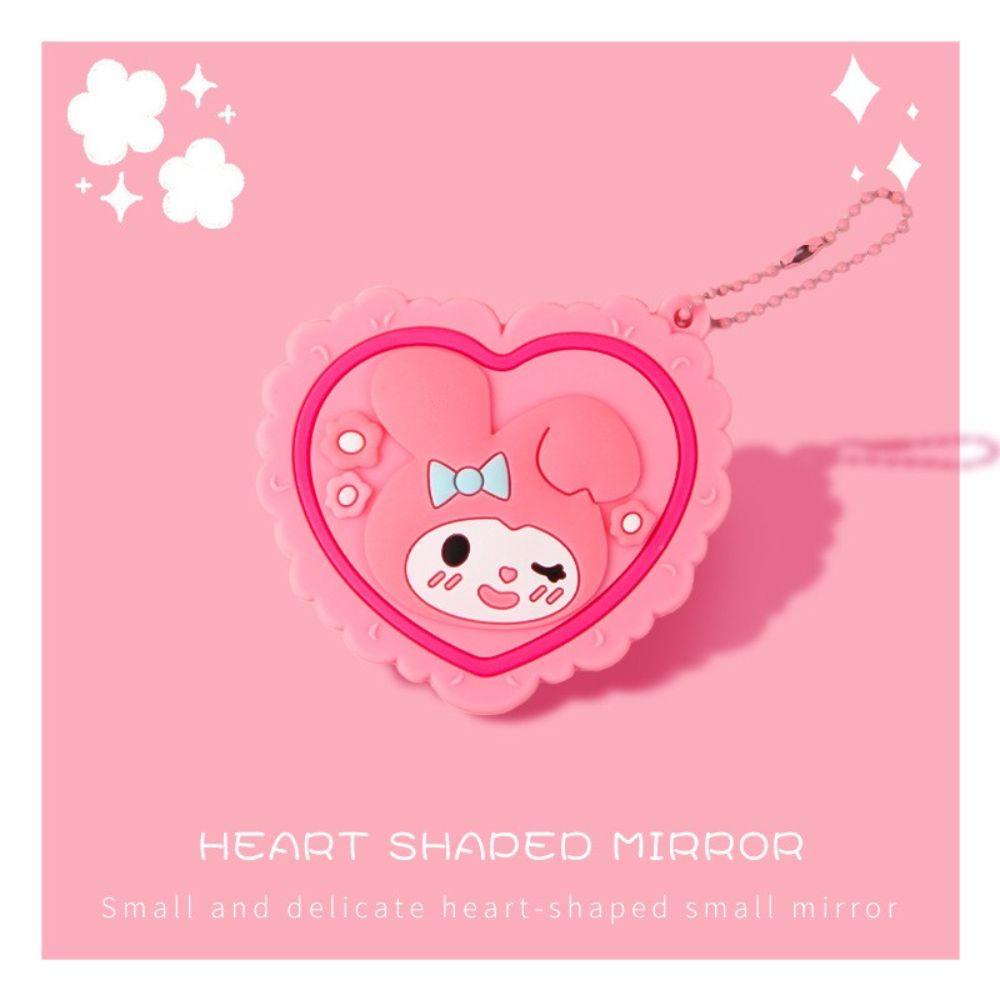 USNOW Móc Khóa Mặt Gương Nhỏ Đa Năng Hình Kuromi Cinnamoroll Đáng Yêu