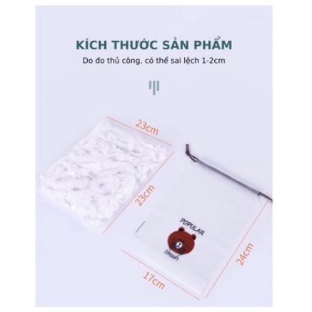 Màng bọc thực phẩm đa năng có chun co giãn thông minh ( Set 100 cái tặng kèm túi gấu dễ thương)