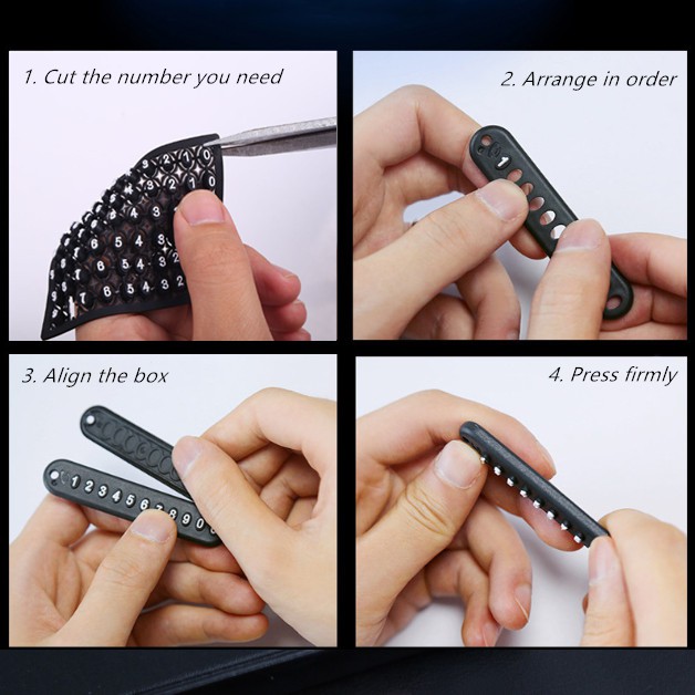 Móc Chìa Khóa Xe Hơi Chống Thất Lạc Hình Số Điện Thoại DIY