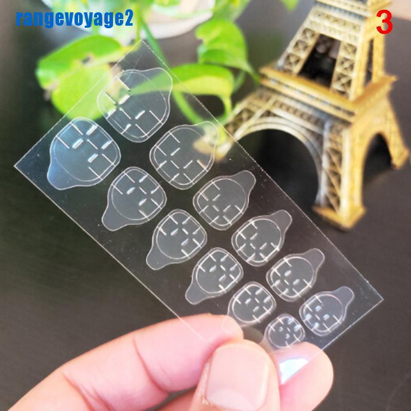 (Hàng Mới Về) Bộ 2 Miếng Dán Móng Tay Giả Hai Mặt Trong Suốt Linh Hoạt