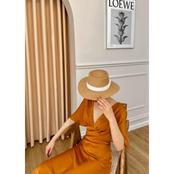 Đầm Marylin dress cổ chữ V tay cánh tiên thướt tha