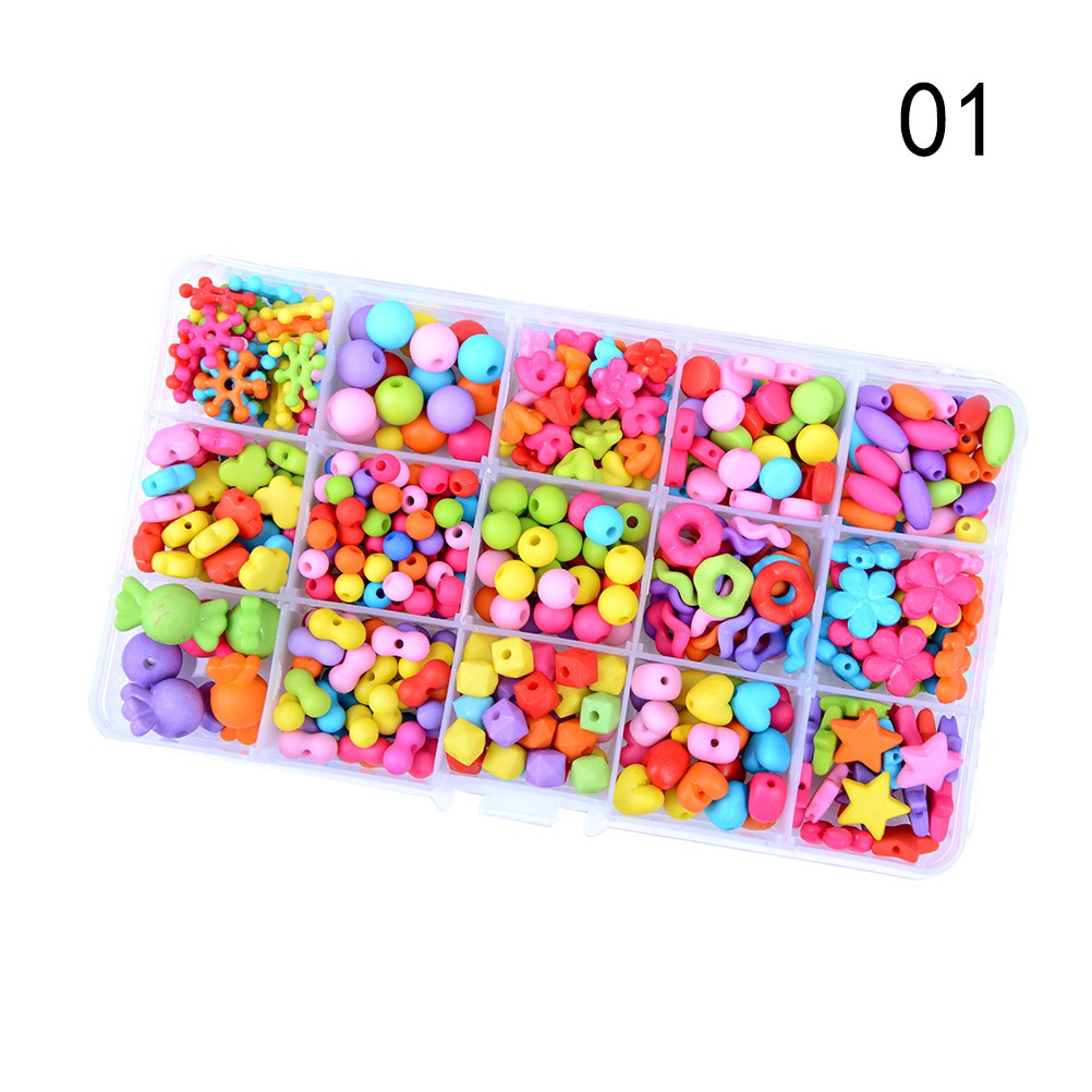 Bộ 450 Hạt Xếp Hình Nhiều Màu Sắc Dùng Làm Vòng Tay DIY