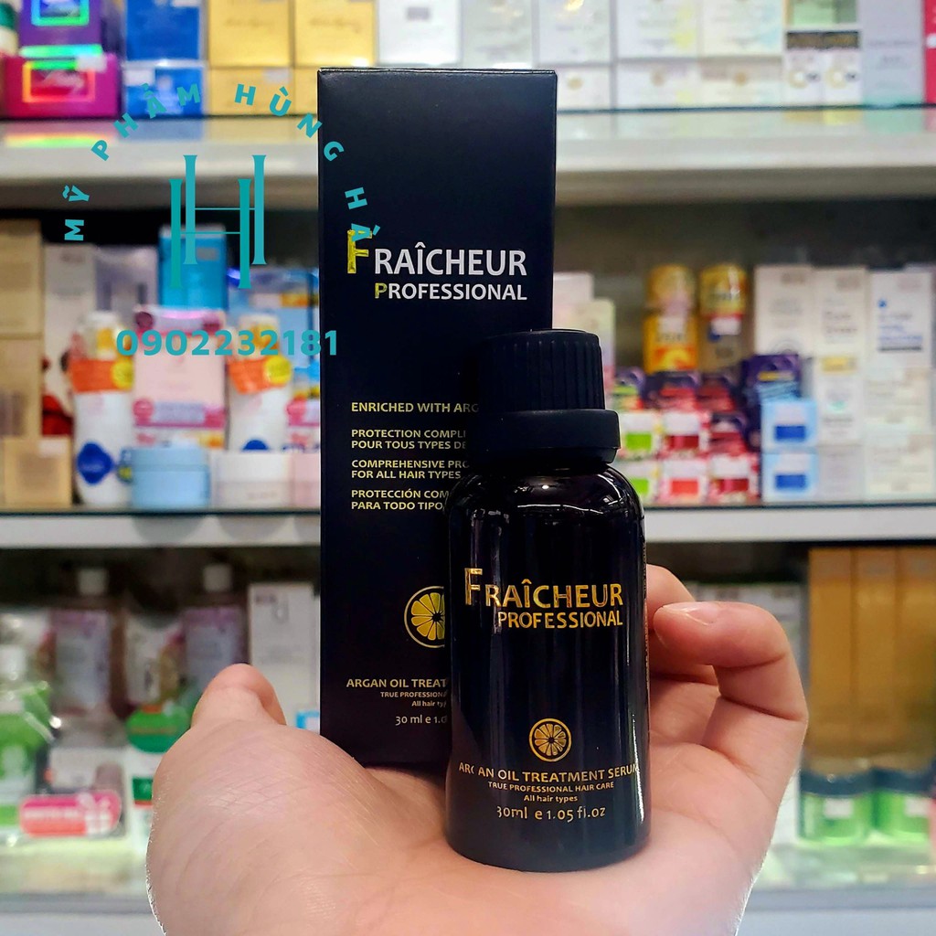 Tinh dầu dưỡng tóc Fraicheur, chiết xuất argan  Fraicheur Argan Oil Treatment 30ml