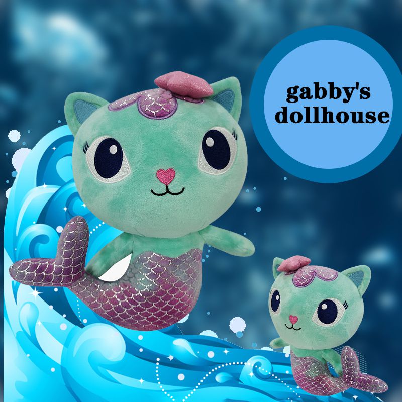 Đồ chơi nhồi bông hình mèo nàng tiên cá Gabby's Dollhouse dễ thương cho trẻ em