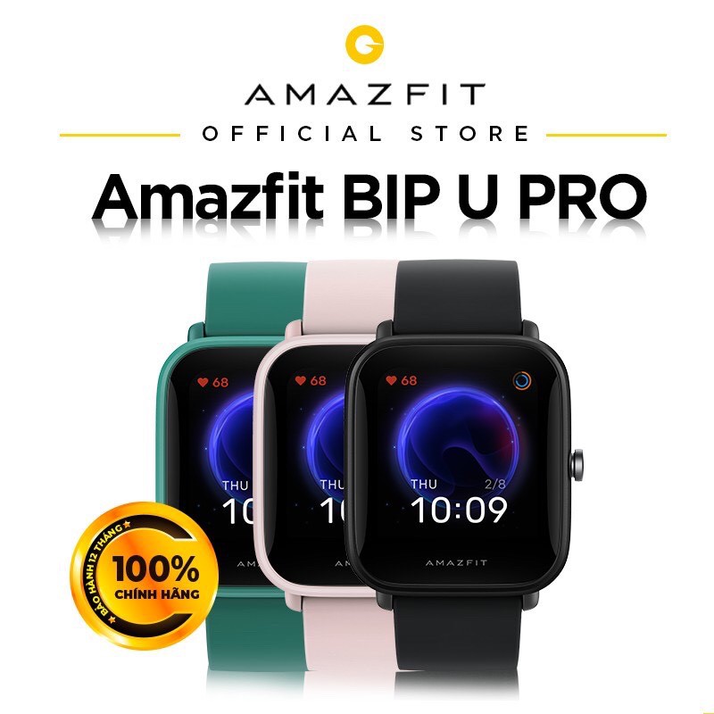 Đồng Hồ Thông Minh Amazfit BIP U PRO - GPS độc lập - Giao diện tiếng Việt - Bảo hành chính hãng 12 Tháng