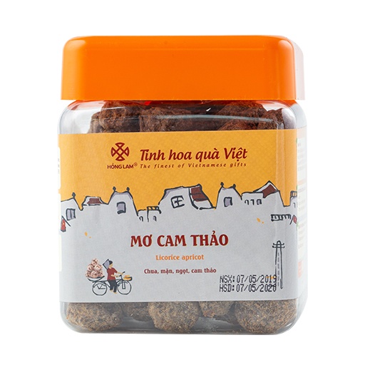 Ô mai  Mơ Cam Thảo Hồng Lam - Vị chua ngọt Cam Thảo - Hộp