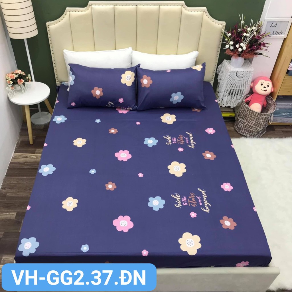 Bộ ga gối cotton hàng nhập làm mới không gian phòng ngủ