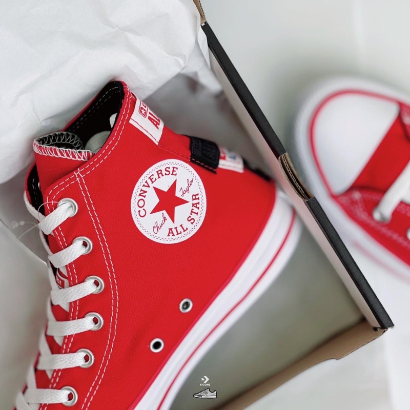 Chuck Taylor All Star Logo Play Red High Top | Giày Thể Thao Đỏ Cổ Cao