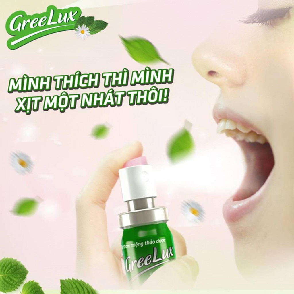 Xịt thơm miệng thảo dược Greelux Fresh Mint cool 12ml - 0701301