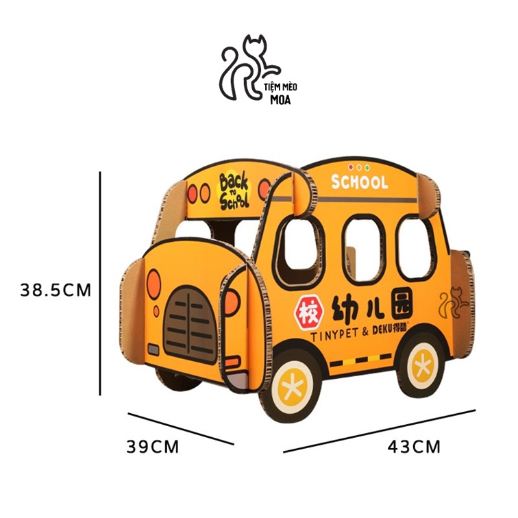 School bus dễ thương - Bàn cào móng cho mèo - Tiệm Mèo Moa