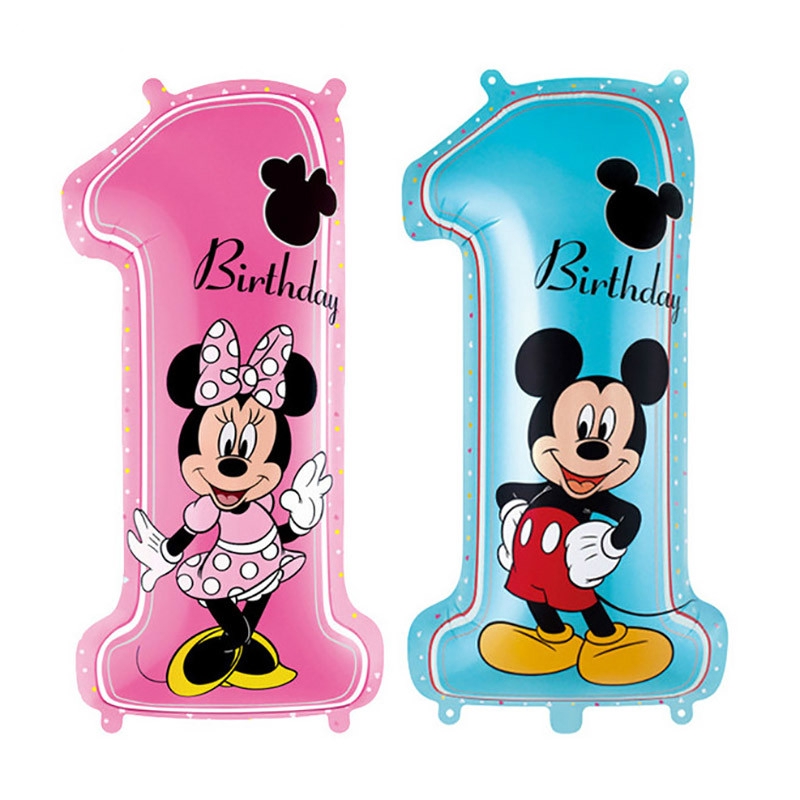 Bong bóng hình chuột Mickey Minnie đáng yêu vui nhộn 110*62cm trang trí tiệc sinh nhật cho bé