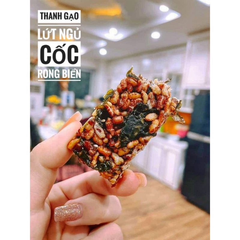 250gam Thanh gạo lứt mix rong biển chà bông ăn kiêng, gym,yoga, eatclean