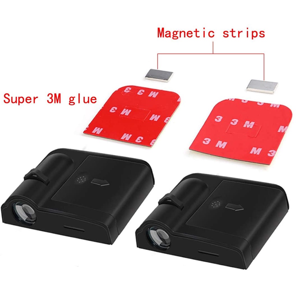 Bộ 2 Đèn Chiếu Logo Xe Ô Tô - Đèn Cảnh Báo Mở Cửa