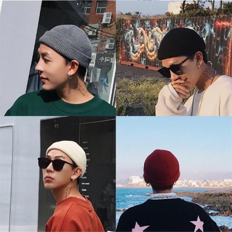 Mũ len beanie mẫu len dày unisex