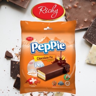 Combo 10 cái bánh tầng phủ socola peppie richy
