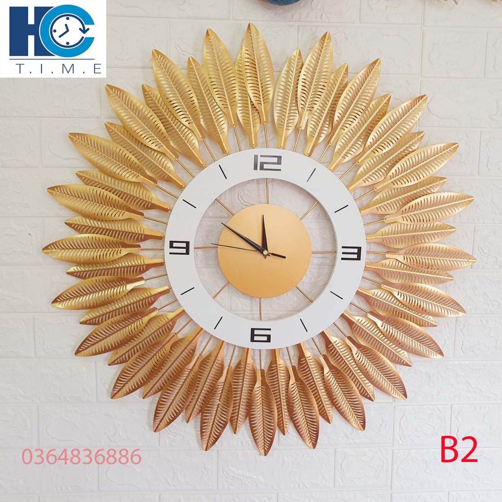 Đồng hồ treo tường trang trí decor B2 kích thước 70x70 cm