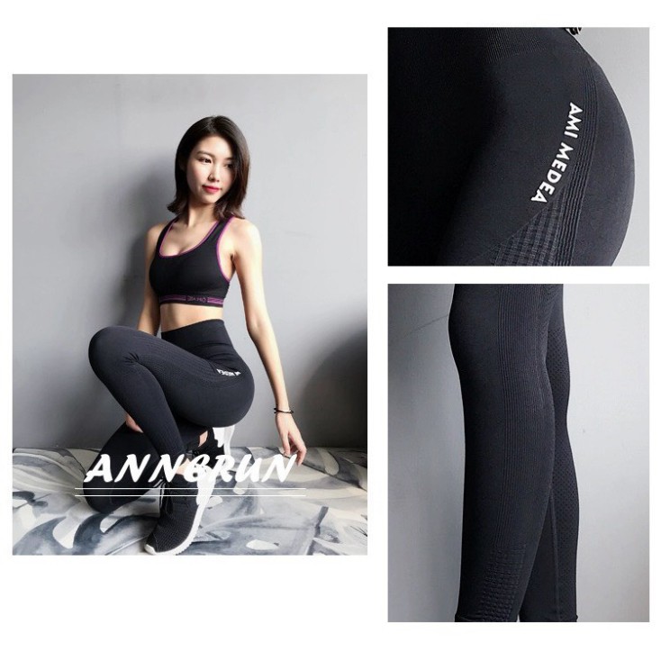 Quần tập gym cho nữ - Quần legging tôn dáng phong cách hàng quảng châu cao cấp (QT16)