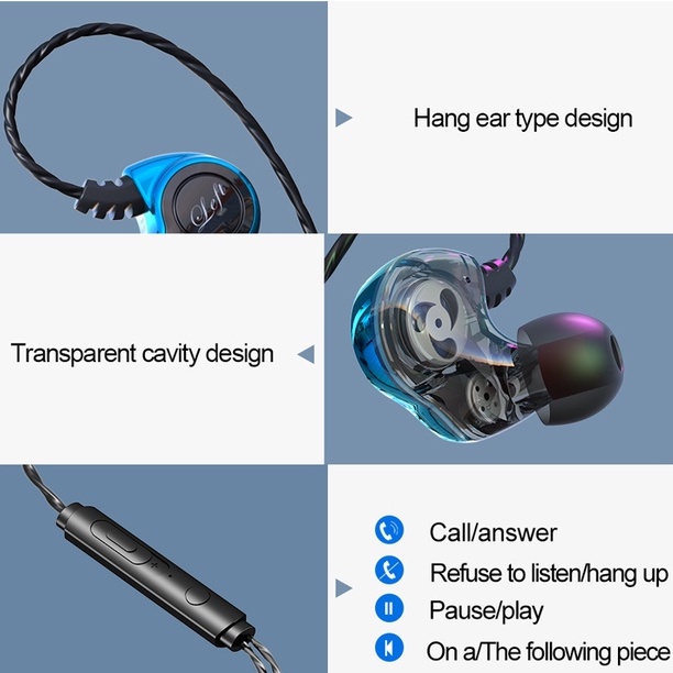 Tai Nghe Nhét Tai HiFi 6D Chống Ồn Có Dây 3.5mm