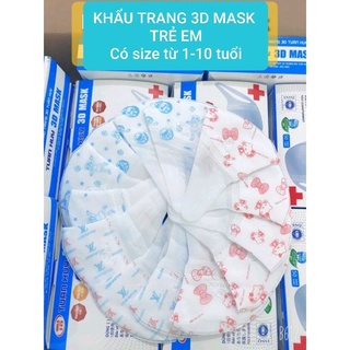 Hộp 50 chiếc khẩu trang 3D Mask trẻ em (3D mask cho bé)