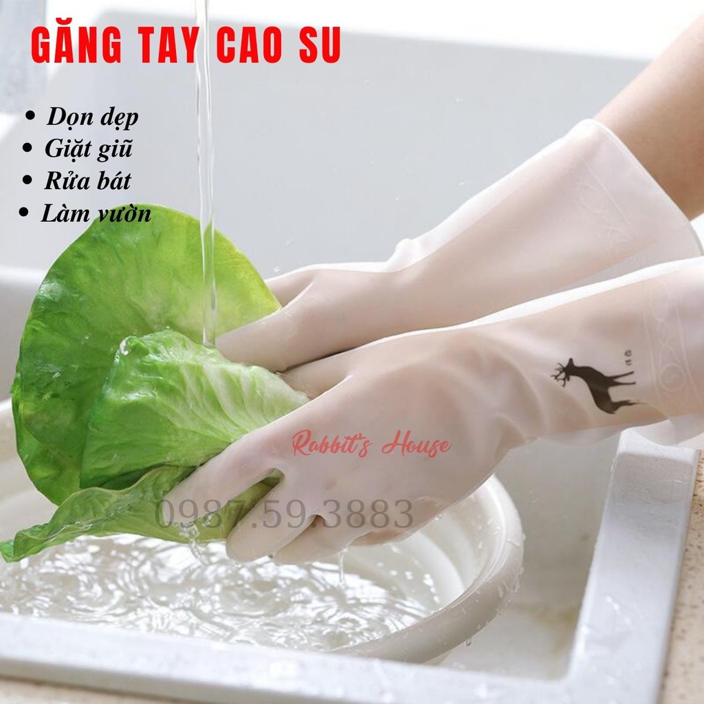 Găng tay cao su, găng tay con hươu siêu dai, siêu bền