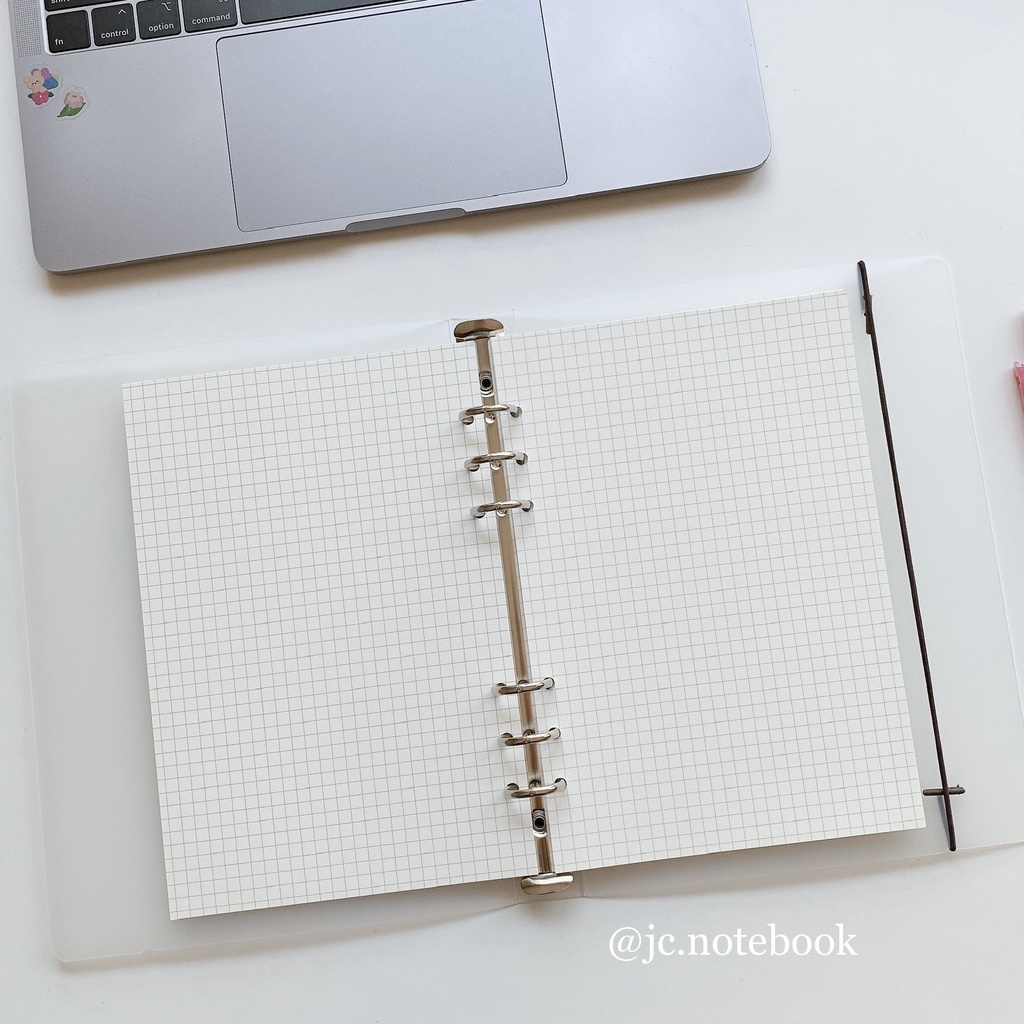 Sổ Bìa Còng Binder Nhựa Trong Suốt - Bìa Sổ Còng A4 A5 B5 A6 - Bìa Sổ Planner Bullet Journal - Binder Loose Leaf