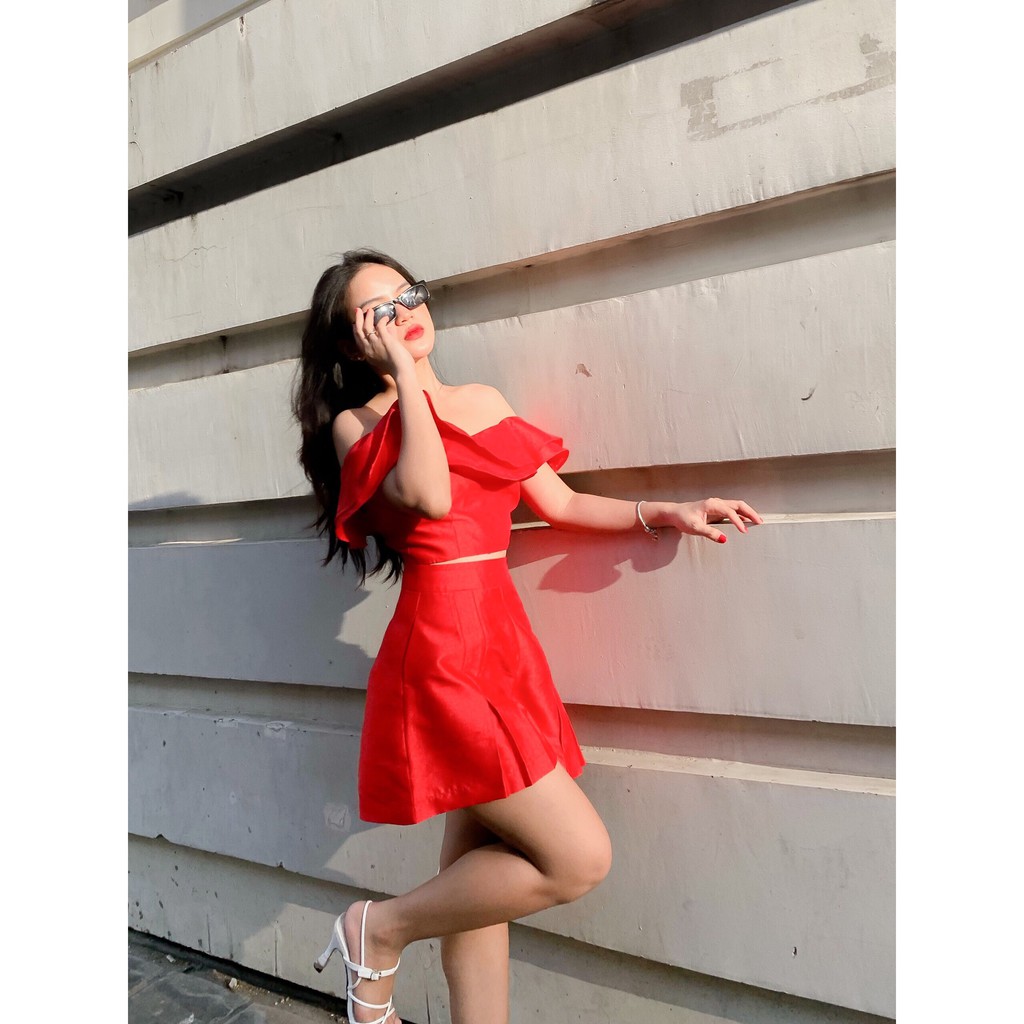 Quần shorts HEYBEE lưng cao, ống loe (2 màu) - MON CHERI SHORTS HQ637