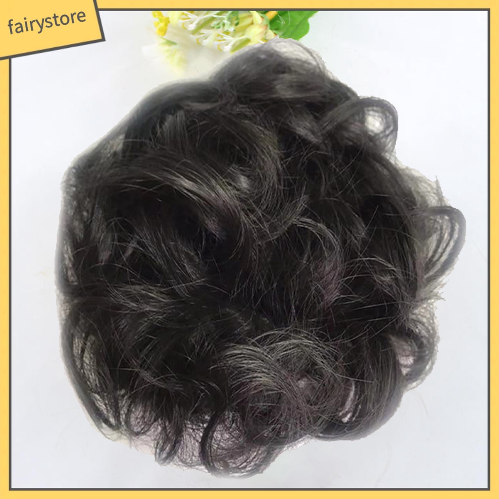 Búi Tóc Giả Xoăn Dài Co Giãn Cho Cô Dâu