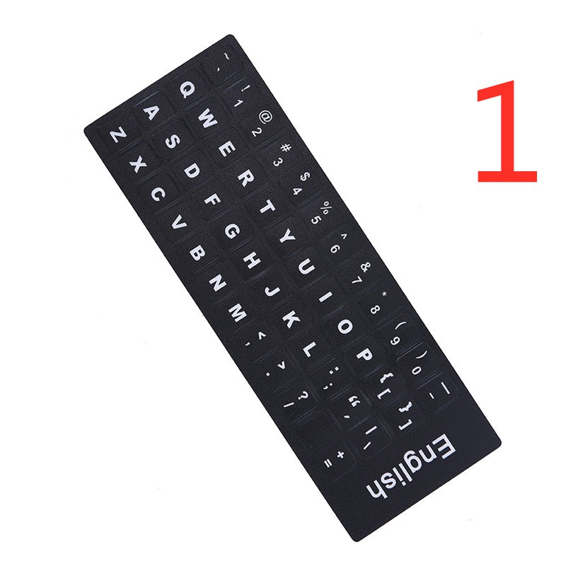 Miếng Dán Thay Thế Bàn Phím Tiếng Anh Màu Trắng Đen Cho Bất Kỳ PC