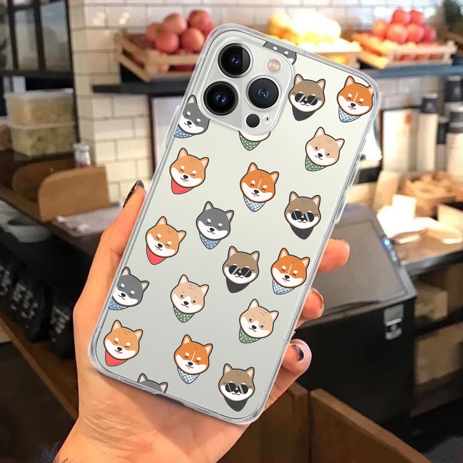 Vỏ ốp iPhone TPU dẻo trong suốt Shiba Inu cho iPhone 6plus đến 13 pro max - Chinchincase