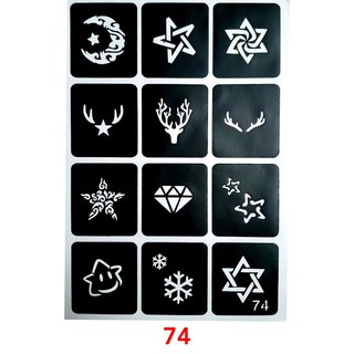Khuôn tattoo hình mặt trăng, các kiểu ngôi sao siêu đẹp mã 74