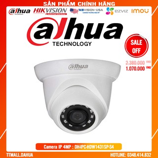 Camera IP Dome 4MP Dahua IPC-HDW1431SP-S4 - Bảo Hành Chính Hãng 2 Năm