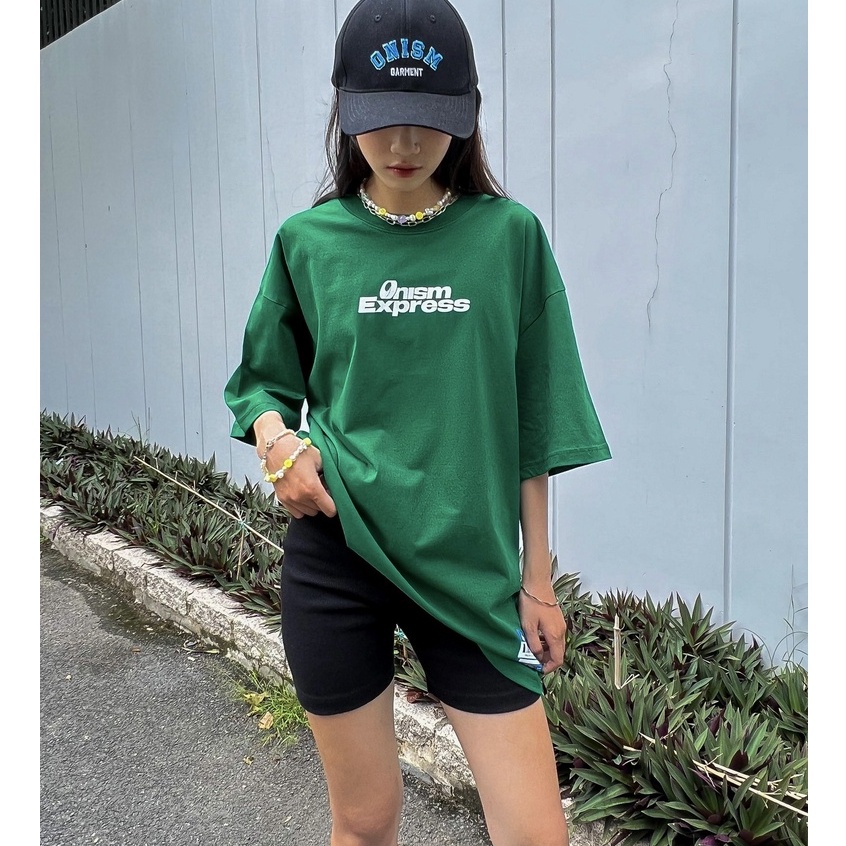Áo thun unisex ONISM EXPRESS màu xanh lá - Basic tee ONISM