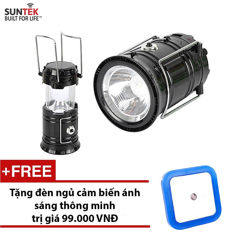 Đèn LED năng lượng mặt trời 3 trong 1 SUNTEK HJ-5800T + Tặng đèn ngủ cảm biến ánh sáng