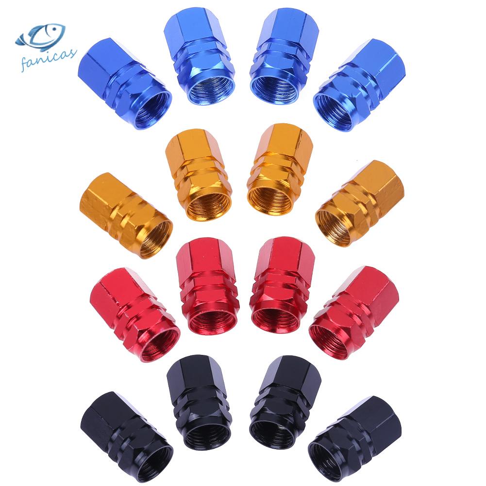 Set 4 Nắp Van Bánh Xe Hơi Bằng Hợp Kim Nhôm Cao Cấp