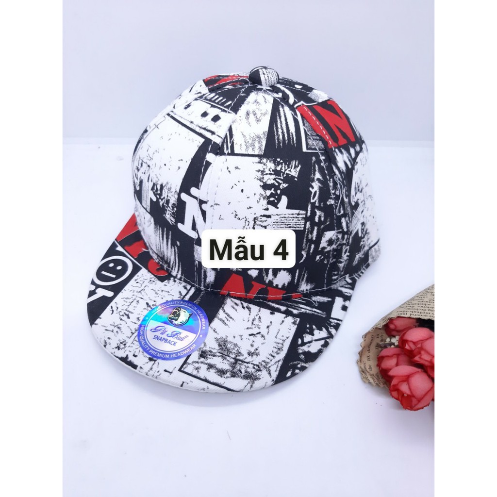 NÓN SNAPBACK NÓN HIPHOP PHONG CÁCH CHO BÉ TRAI BÉ GÁI TỪ 1 - 3 TUỔI