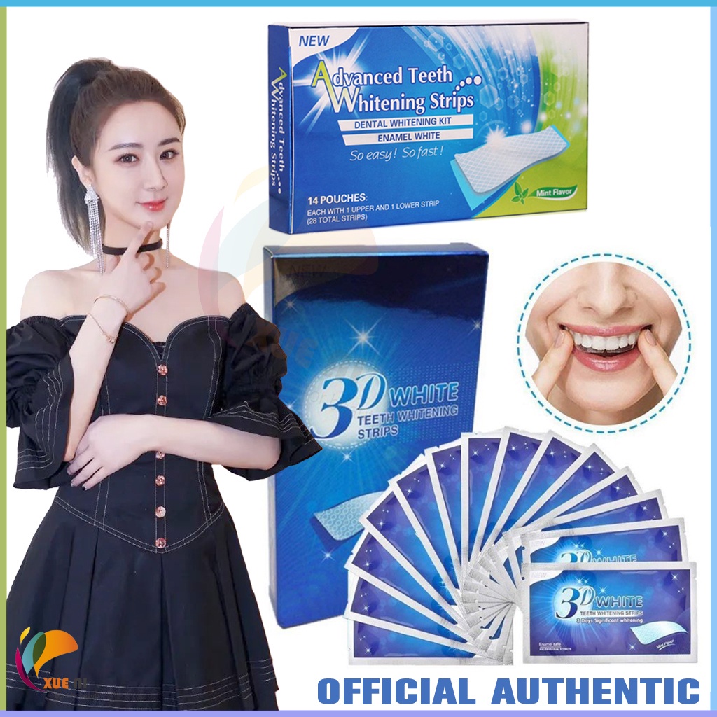 Set 1 Túi 2 Dải Tẩy Trắng Răng 3D Tiện Dụng Cho Gia Đình