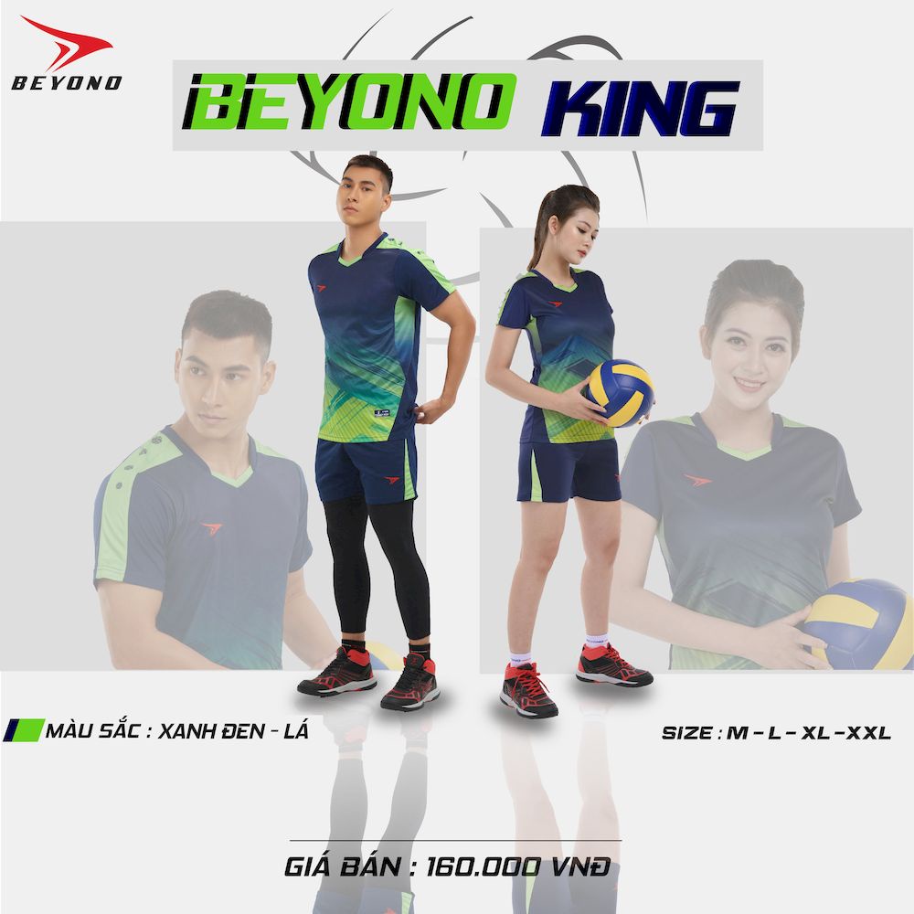 Quần áo bóng chuyền, Bộ đồ thể thao dành cho nam và nữ BEYONO KING - Dungcusport