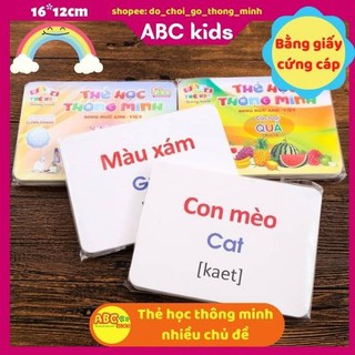 Do choi 💖FREESHIP💖 Giảm 20K [DOCHOIGO20K]Thẻ Học Thông Minh Song Ngữ Anh-Việt