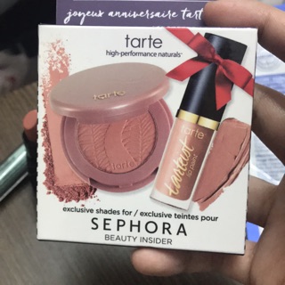 Set phấn má và son Tarte