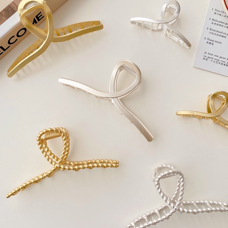 Kẹp tóc dạng gắp bằng kim loại phong cách Hàn Quốc dành cho nữ