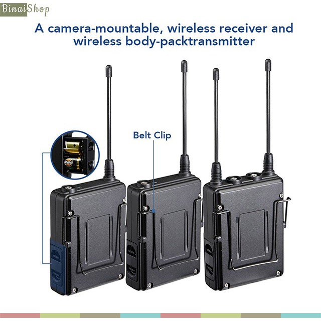 Micro không dây UHF cho máy ảnh máy quay Saramonic UwMic9 KIT2