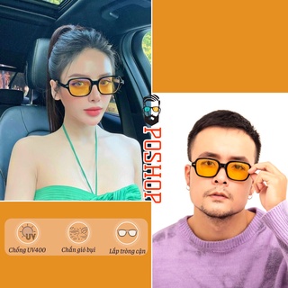 Mắt kính mát nam nữ POSHOP chống UV400 thiết kế hàn quốc mắt vuông dễ đeo màu sắc thời trang ST01