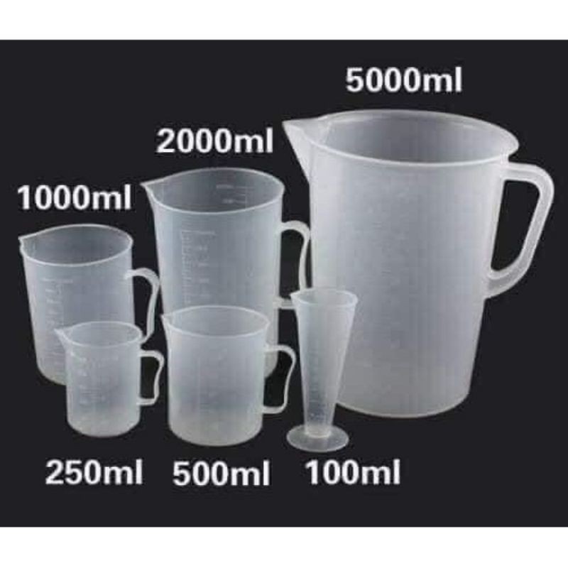 Ca đong nhựa chia vạch dùng trong pha chế, làm bánh ( 100-250-500ml )