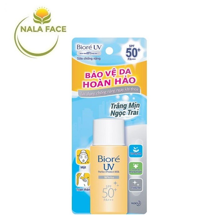 Sữa chống nắng Bioré SPF50 25ml bảo vệ da hoàn hảo - Trắng mịn hiệu quả (BIORE)