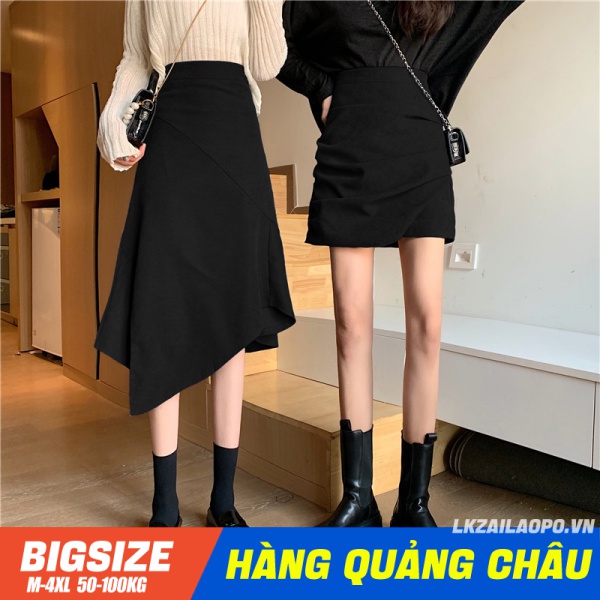 BIGSIZE Nữ (50-100kg) chân váy nữ ngắn/dài cạp cao mùa thu Phong cách Hàn Quốc - quảng châu cao cấp