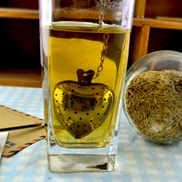 Lọc trà trái tim inox